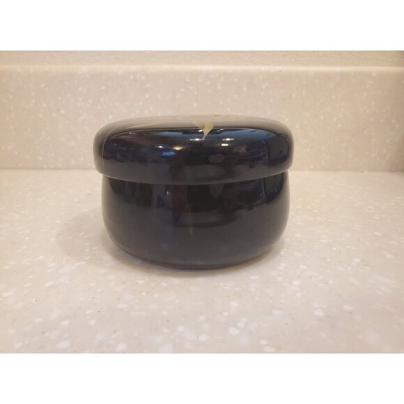 Japanese Lacquered Bamboo (6) Black Coasters Round Box Gold Floral Design - Picture 3 of 12